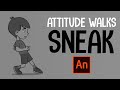 Learn 2D Animation with Adobe Animate - Attitude Walks | Sneak Walk