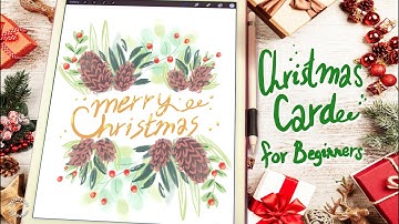 Christmas Card for Beginners 🌲 with Simple Symmetry | Step By Step Tutorial