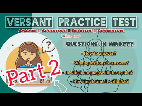 Versant Practice test📝~ PART 2 | AMAZON _ ACCENTURE _ DELOITTE _ CONCENTRIX |#Hiring2024 #versant