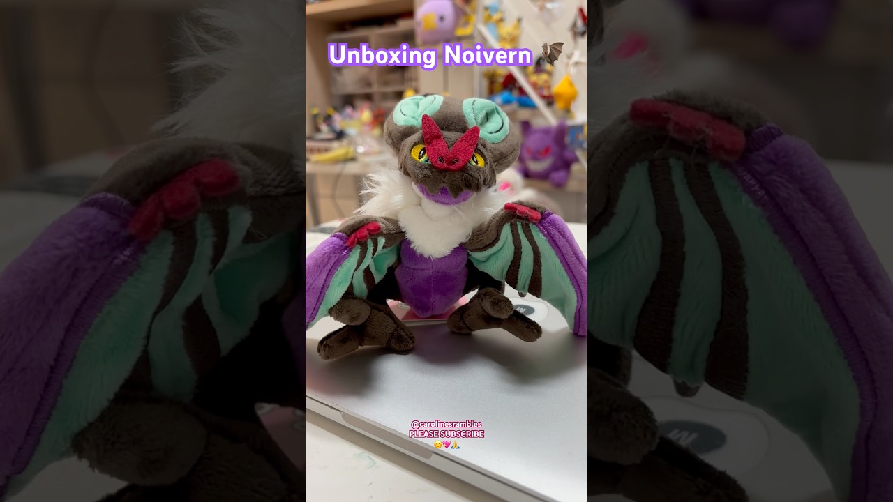 Unboxing my new Pokemon family member 💖💖💖 Noivern Fit Plushie aka Sitting Cuties Plush!