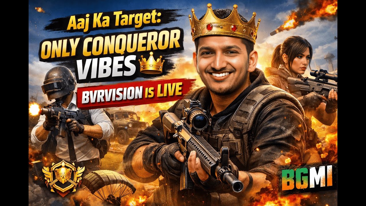 Aaj Ka Target: Only Conqueror Vibes 👑 | BVRVISION IS LIVE | BGMI