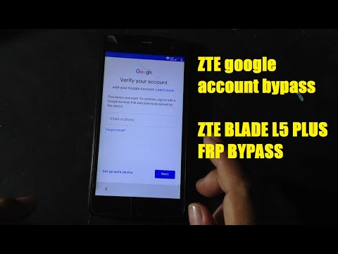 ZTE Blade L5 Plus Google account Bypass | FRP