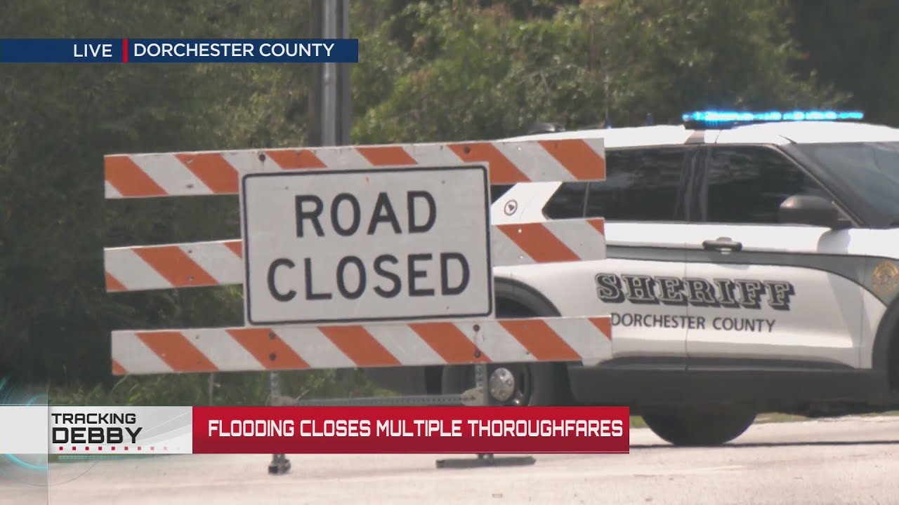 Flooding closes many thoroughfares in Dorchester County - YouTube