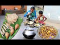 how tribe people clean CHICKEN SPARE PARTS and cooking masala gravy in santali style || rural India