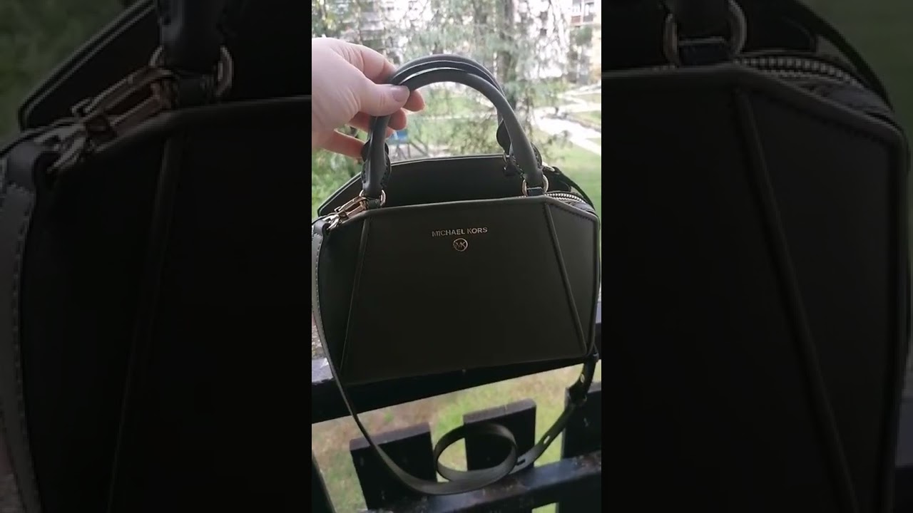 Michael Kors Cleo small bag in olive green - YouTube