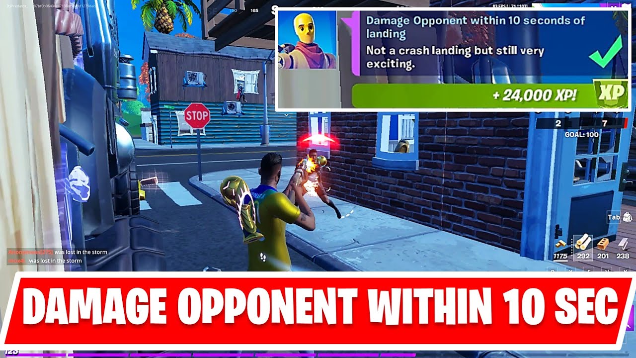 [ EASY WAY ] Damage Opponents Within 10 Seconds of Landing - Week 8 Epic Quest Guide Fortnite
