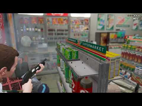 GTA 5 - Little Seoul Store Korean Gang Shootout + Ten Star Escape