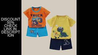 Fashion Kids Clothes Boys Girls Sets Top Shorts 2PCS 100% Cotton Soft Summer Children Baby Cloths T- screenshot 4