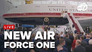 🔴 LIVE | Pres. Trump shows new Air Force One at Joint Base Andrews