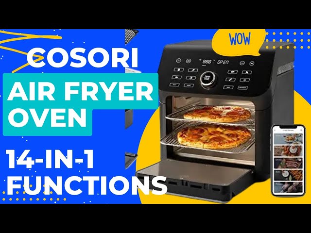 COSORI Air Fryer Toaster Oven Combo, 10 Qt Family Size, 14-in-1 Functions  with Dehydrate, Roast, Smart Control Through Phone & Voice, 1000+ In-APP