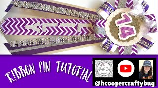 DIY RIBBON PIN/ how to make birthday, baby & bridal shower, anniversary pins #homecoming #birthday