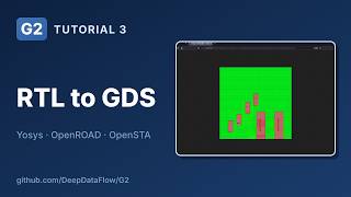 Details G2 Tutorial #3: RTL to GDS with Yosys, OpenROAD and OpenSTA News