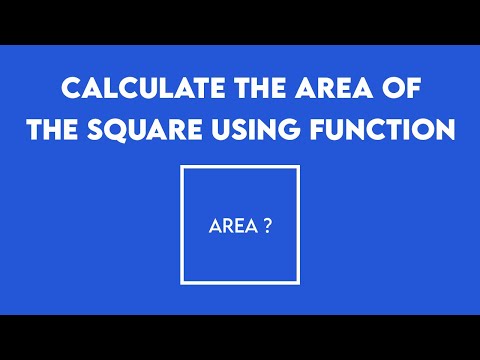 C++ program to calculate the area of the square using function