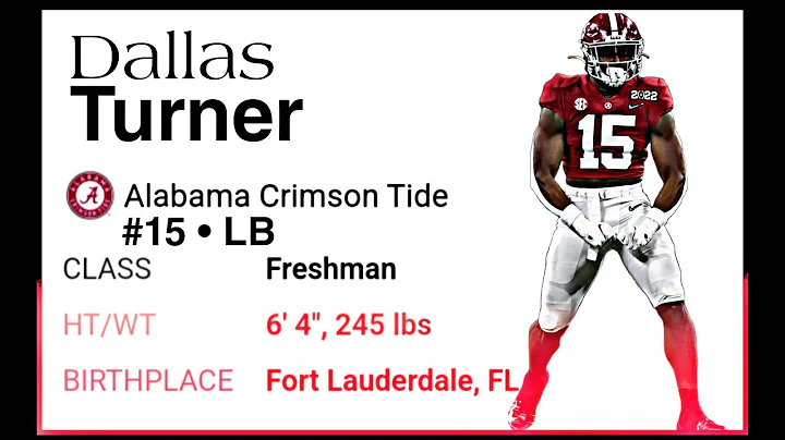 Alabama LB Dallas Turner Freshman Season Highlights