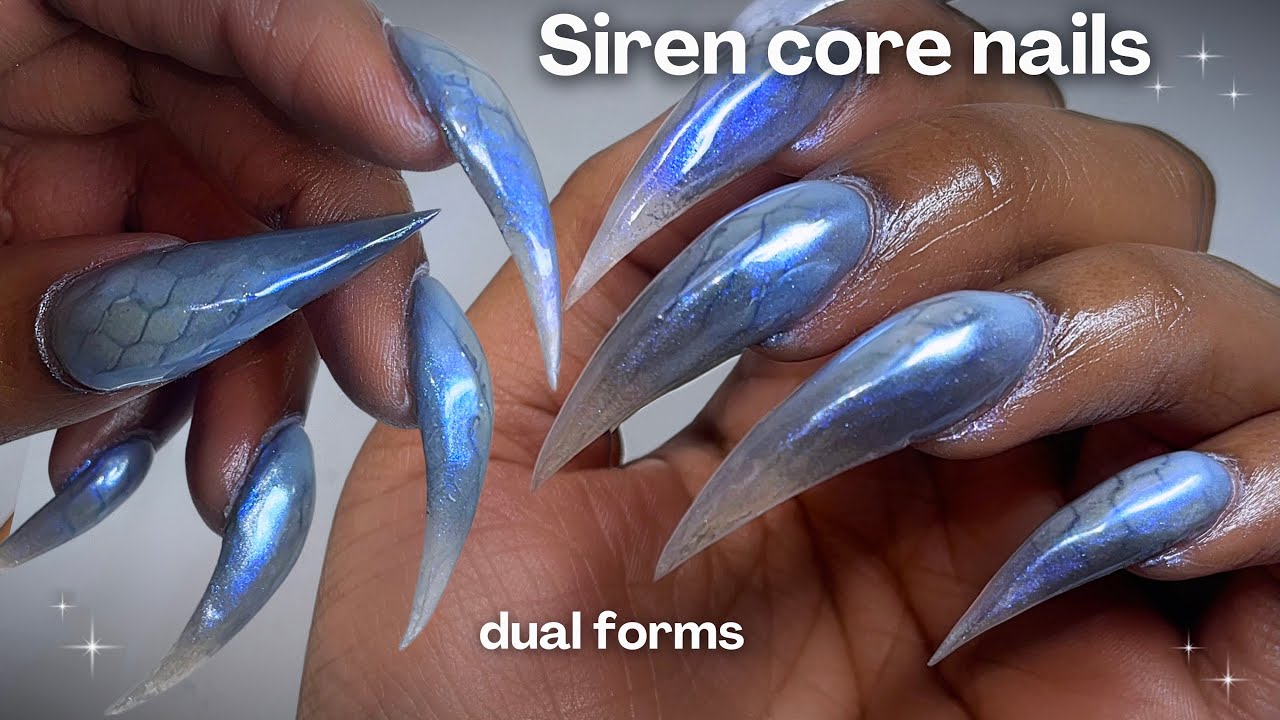 Cat Claw Polygel Nails⚓️🐚˚.⋆ Polygel nails tutorial dual forms 🐟Pisces Inspired Nails🐟