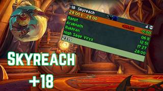Skyreach +18 PUG Run 0:00:1 OVER | Brewmaster Monk TANK POV | Midnight Season 1 Mythic+