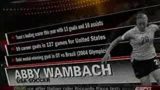 Julie Foudy talking on SportsCenter