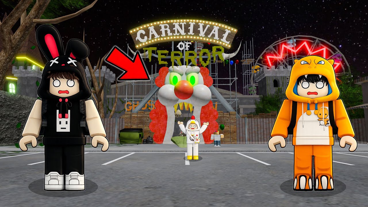 Ferix, Kezri Dan Ciko Masuk Ke Dalam Karnaval Horor Yang Ada Badut Seram! ROBLOX