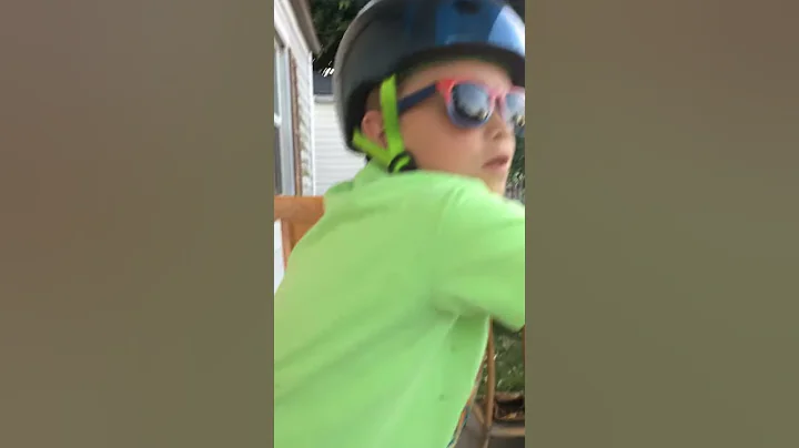 Riding down the stairs on my bike