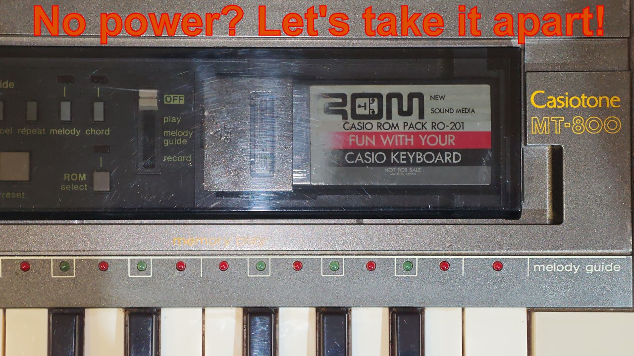 Casio MT-800 - 'No power'? - YouTube