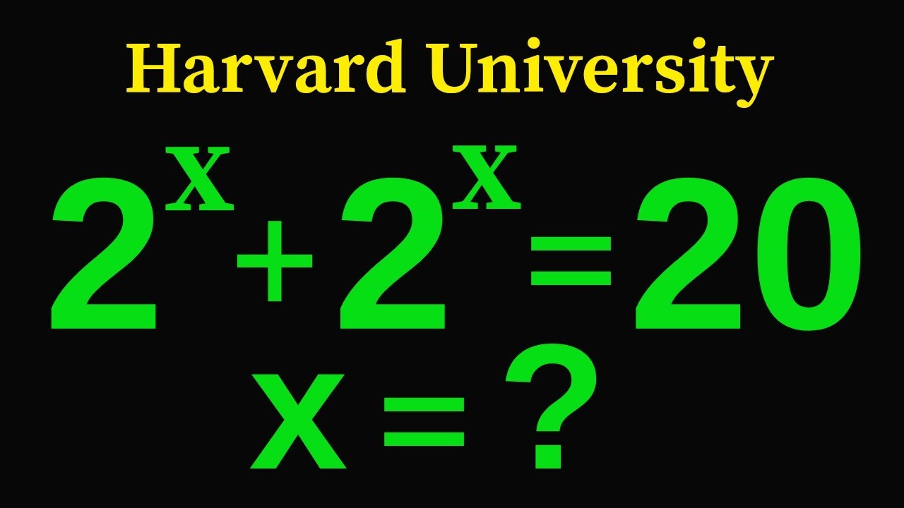 Harvard University | A Very Interesting Exponential Simplification Math Olympiad Problem