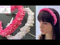 💖💖💖 How to Make Ribbon Scrunchie Headband | Ruffle Headband | स्क्रंची हेडबैंड | Tiara Scrunchie