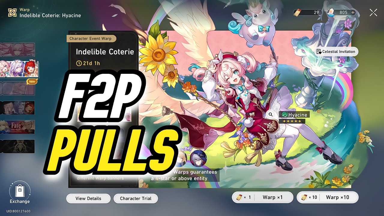 Hyacine Pulls F2P | Honkai Star Rail 3.7