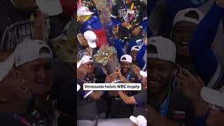 Venezuela raises the trophy after winning WBC! #Venezuela #WBC #WorldBaseballClassic