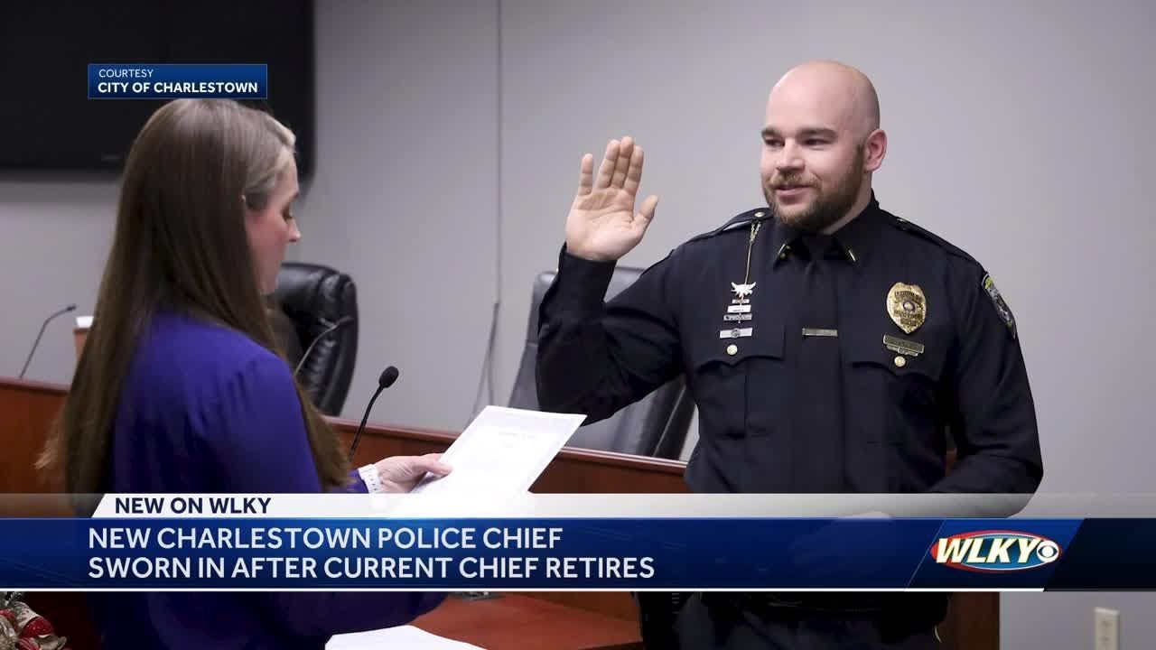 Charlestown swears in new police chief - YouTube