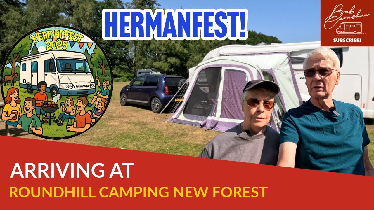 Arriving At Roundhill Campsite - Camping New Forest for HERMANFEST 2025