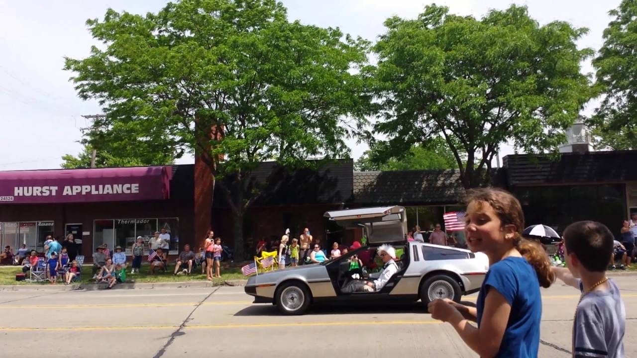 back to the future 2 cast Back to the Future and Night Rider cars at Memorial Day Parade 2016