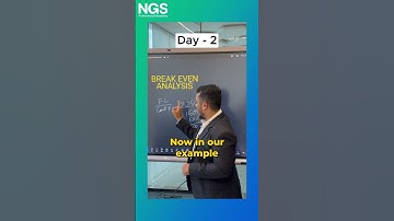 Day 2 || Break-Even Analysis Explained in 72 Seconds | Quick Concept Series - Day 2