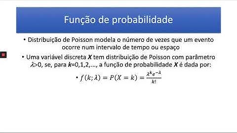 Definição teórica do que é a distribuição de Poisson