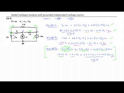 NA 4 - Nodal Analysis: How to handle a grounded voltage source.
