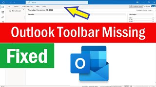 Outlook Toolbar Missing 2022 | How To Show OR Restore  Toolbar/Ribbon in Outlook | #toolbarmissing