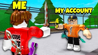 Playing a HACKER for MY ROBLOX ACCOUNT!! (Roblox Murder Mystery 2)