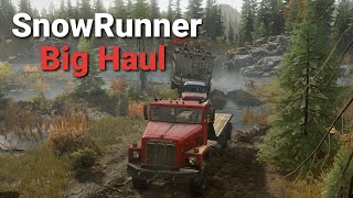 SnowRunner, Hauling the Construction Rig Semi-Trailer | Big Haul | PS4