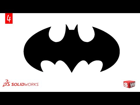 Solidworks Tutorial #4 : How to design Batman logo using sketch picture in solidworks  ?
