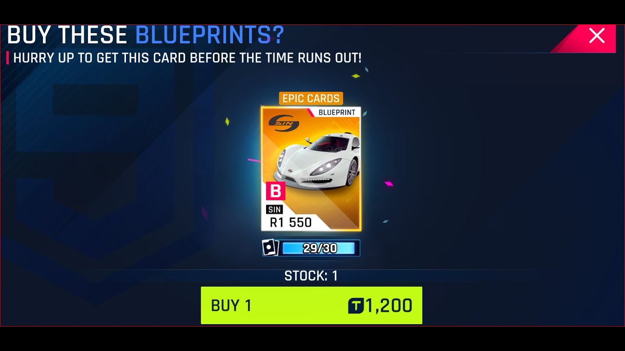 Asphalt 9: Legends unlock Sin R1 550 - YouTube