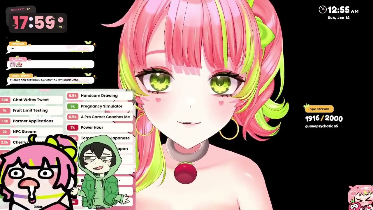 Vedal looking At Toma's New 3D Model