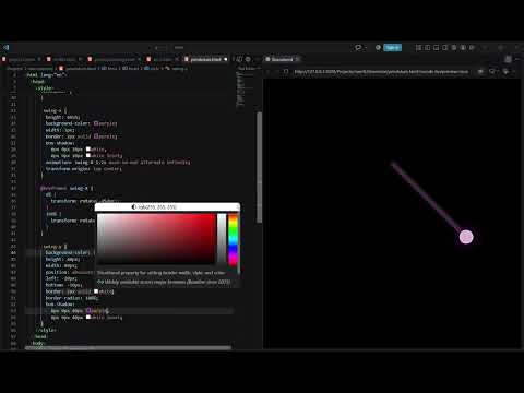 Html and CSS animation , pendulum.....