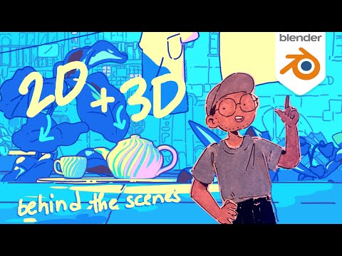How this 2D/3D animation was made - Introduction to Blender greasepencil and tips for beginners
