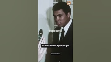 Muhammad Ali shows Reporter his Speed 🐐