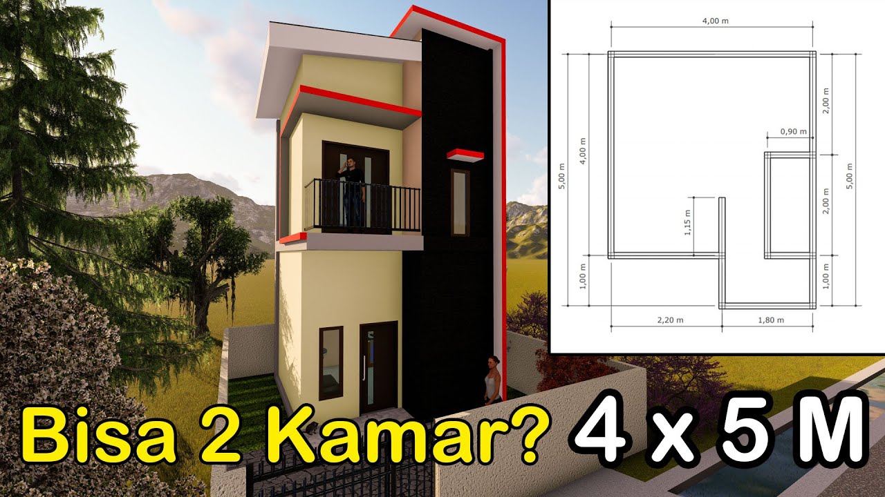 Desain Rumah Minimalis 4x5 2 Lantai
