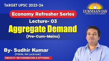 GS Economy | PYQs |Aggregate Demand | By Sudhir Kumar | Lukmaan IAS