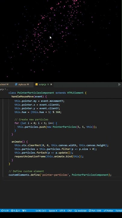 Animated Cursor Hover | JavaScript Project #shorts #coding # ...