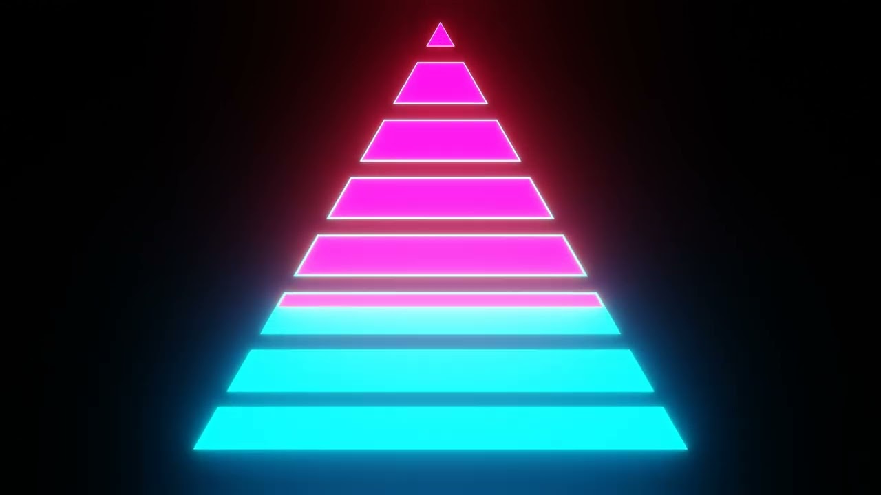 VJ Loop 2022: retrowave triangle w/ wireframe.(sample animation)