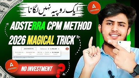 🔥Adsterra Secret Direct Link  CPM Method | Fresh Direct Link Method | High CPM Method