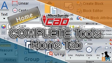 MicroSurvey CAD How to: COMPLETE Tool Breakdown - Home Tab | Bench Mark