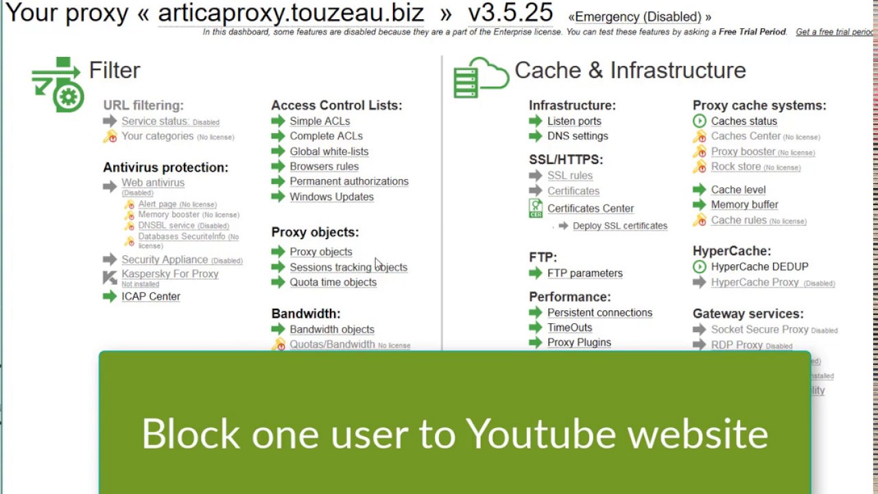 3.x: Block a specific member to youtube - YouTube